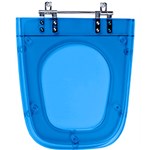 Ficha técnica e caractérísticas do produto Assento Sanitário Poliéster Plaza Azul Translúcido para Louça Ideal Standard