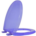 Ficha técnica e caractérísticas do produto Assento Sanitário PP Oval Solution Cristal Azul Tupan