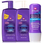 Ficha técnica e caractérísticas do produto Aussie Kit Moist Shampoo, Condicionador 865ml E Mascara 236ml