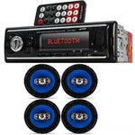 Ficha técnica e caractérísticas do produto Auto Radio Automotivo Bluetooth Mp3 Player USB e Kit 4 Alto Falantes Orion 6 Pol 220w Rms