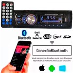 Ficha técnica e caractérísticas do produto Auto Radio Automotivo Bluetooth Usb Sd Mp3 Player Som Carro - 2m