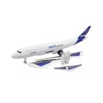 Ficha técnica e caractérísticas do produto Avião Miniatura Brinquedo Fricção Acende Luzes Modelo H620