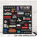 Ficha técnica e caractérísticas do produto Azulejo da Série Friends Personalizado com Nome Preto - Jps Info