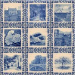 Ficha técnica e caractérísticas do produto Azulejos Decorativos Lisboa Kit com 9 Peças 15x15cm. - Sofistiq