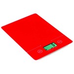 Ficha técnica e caractérísticas do produto Balança para Cozinha Digital em Vidro Retangular Vermelha 5Kg Ke-6