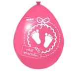 Ficha técnica e caractérísticas do produto Balão Baby Shower - Rosa - Látex - 9" - 25 Unidades