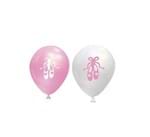 Ficha técnica e caractérísticas do produto Balão Bailarina Rosa claro com Branco