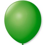 Balão de Látex Liso Verde Maça 9 Polegadas com 50 Un.