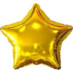 Ficha técnica e caractérísticas do produto Balão Metalizado Estrela Ouro 45 Cm.