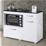 Ficha técnica e caractérísticas do produto Balcão de Cozinha para Cooktop 2 Portas Violeta Kaiki Móveis Branco