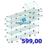 Ficha técnica e caractérísticas do produto Balcão de Vidro Modulado Caixa 1,50X1,00X0,30