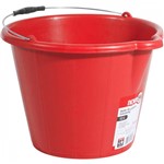 Ficha técnica e caractérísticas do produto Balde de Plástico Extraforte 12 Litros Vermelho Nove54 Vermelho