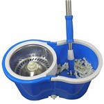 Ficha técnica e caractérísticas do produto Balde Mop Esfregao Inox Centrifuga para Casa Azul de Limpeza (bsl-mop-3)