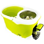 Ficha técnica e caractérísticas do produto Balde Spin Mop Easy Clean 360 Cesto Inox com Pedal - Verde