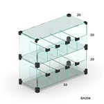 Ficha técnica e caractérísticas do produto Baleiro de Vidro Comercial Modulado - 0,50 X 0,40 X 0,20