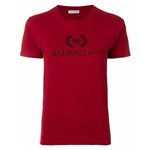Ficha técnica e caractérísticas do produto Balenciaga Camiseta com Estampa de Logo - Vermelho