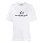Ficha técnica e caractérísticas do produto Balenciaga Camiseta com Logo Bordado - BRANCO