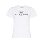 Ficha técnica e caractérísticas do produto Balenciaga Camiseta Manga Curta com Logo - BRANCO