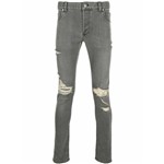 Ficha técnica e caractérísticas do produto Balmain Calça Jeans Skinny Rasgada - Cinza
