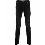 Ficha técnica e caractérísticas do produto Balmain Calça Jeans Slim Destroyed - Preto