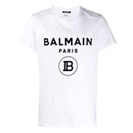 Ficha técnica e caractérísticas do produto Balmain Camiseta com Estampa de Logo - BRANCO