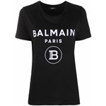 Ficha técnica e caractérísticas do produto Balmain Camiseta com Estampa de Logo - Preto