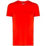 Ficha técnica e caractérísticas do produto Balmain Camiseta com Estampa de Logo - Vermelho