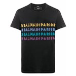 Ficha técnica e caractérísticas do produto Balmain Camiseta com Estampa de Logos - Preto