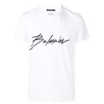 Ficha técnica e caractérísticas do produto Balmain Camiseta com Logo Estampado - Branco