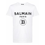 Ficha técnica e caractérísticas do produto Balmain Camiseta com Logo Flocado - Branco