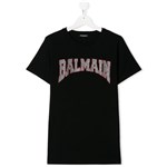 Ficha técnica e caractérísticas do produto Balmain Kids Camiseta com Bordado de Logo - Preto