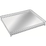 Ficha técnica e caractérísticas do produto Bandeja de Metal com Espelho Prata Asmar 7173 Mart