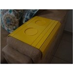 Ficha técnica e caractérísticas do produto Bandeja de Sofá com Porta Copos - Amarelo