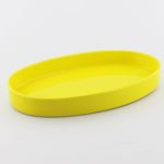 Ficha técnica e caractérísticas do produto Bandeja oval de louça amarela