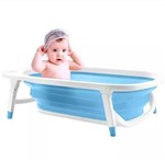 Ficha técnica e caractérísticas do produto Banheira Dobrável Flexi Bath Azul Multikids Baby - BB172