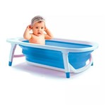 Ficha técnica e caractérísticas do produto Banheira Dobrável Flexi Bath Azul - Multikids Baby
