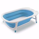 Ficha técnica e caractérísticas do produto Banheira Dobravel para Bebê Azul Flexi Bath Menino Bb172 - Multikids