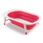 Ficha técnica e caractérísticas do produto Banheira Infantil Plástico Dobrável Rosa Flexi Bath MultiKids Baby