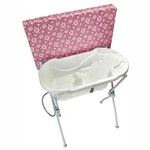 Ficha técnica e caractérísticas do produto Banheira para Bebê Tutti Baby Floripa com Trocador - Rosa Essencial