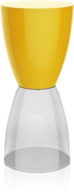 Ficha técnica e caractérísticas do produto Banqueta Bery Assento Color Base Cristal Amarela - Im In