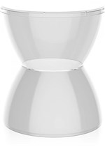 Ficha técnica e caractérísticas do produto Banqueta Hydro Assento Cristal Base Color Branca - IM In