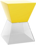 Ficha técnica e caractérísticas do produto Banqueta Nitro Assento Color Base Cristal Amarela - Im In