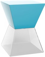 Ficha técnica e caractérísticas do produto Banqueta Nitro Assento Color Base Cristal Azul - IM In
