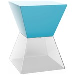 Ficha técnica e caractérísticas do produto Banqueta Nitro Assento Color Base Cristal Azul