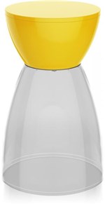 Ficha técnica e caractérísticas do produto Banqueta Rad Assento Cristal Base Color Amarela - Im In