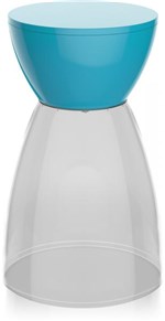 Ficha técnica e caractérísticas do produto Banqueta Rad Assento Cristal Base Color Azul - Im In