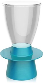 Ficha técnica e caractérísticas do produto Banqueta Tin Assento Cristal Base Color Azul - IM In