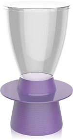 Ficha técnica e caractérísticas do produto Banqueta Tin Assento Cristal Base Color Roxa - IM In