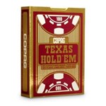 Ficha técnica e caractérísticas do produto Baralho 100% Plástico Texas Hold`Em Borgonha