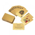 Baralho Dourado Folheado Ouro 24K 52 Cartas e 2 Coringas - Toyzz